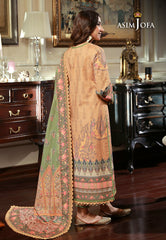 Asim Jofa Aira & Asra Pret Ajawp-12 Printed Karandi Stitched 3 Pcs