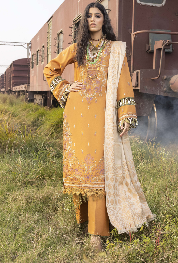 Rahgeer By Humdum Unstitched 3 Piece Emb Wool Winter Collection'2024-D-09