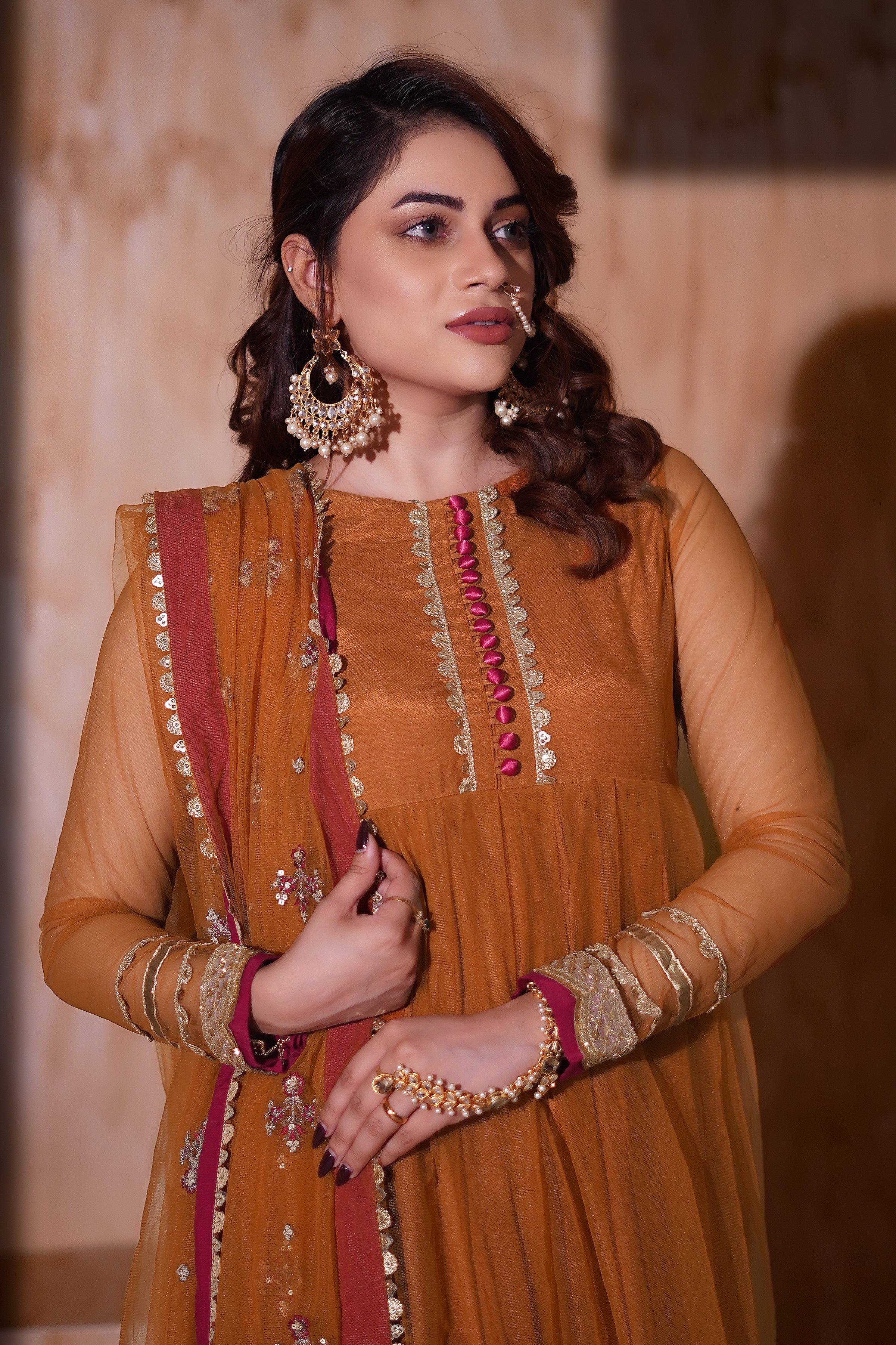 Aayra Stitched Formals Collection'2025-Ay1803-Marigold 3p