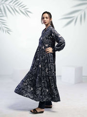 Ahlam Charcoal Couture Frock Collection'2024