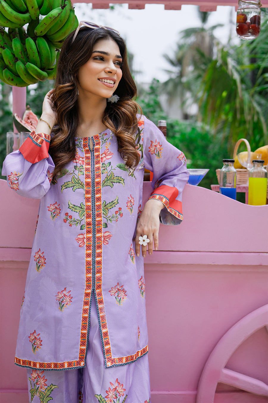 Sip N Style by Opole Stitched 2 Piece Summer Collection'2025-Plum Punch