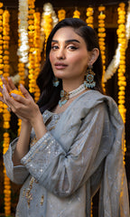 Shamooz Stitched 3 Piece Formals Collection'2025-Dusty Grey SEM-0763