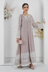 Manahils Stitched Formals Kurti 121-Crimson Glow- Lilac