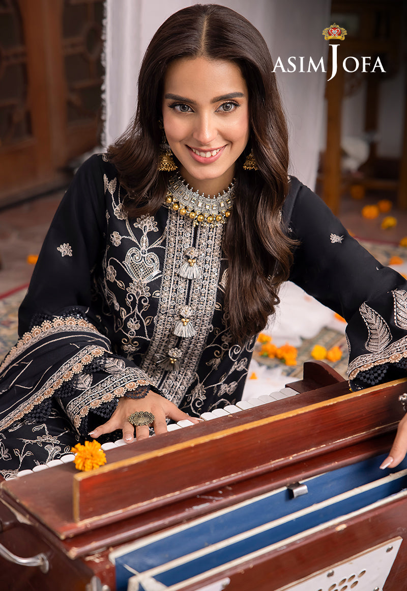 Asim Jofa Shadow Work '23 Ajsw-27 Embroidered Poly Viscose 3 Pcs