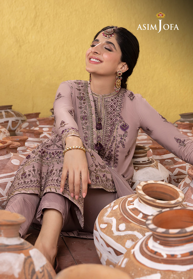 Asim Jofa Abresham '23 Ajab-06 Embroidered Lawn Silk 3 Pcs