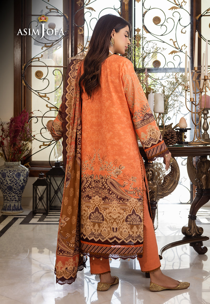 Asim Jofa Aira & Asra Pret Ajiwp-09 Printed Khaddar Stitched 3 Pcs