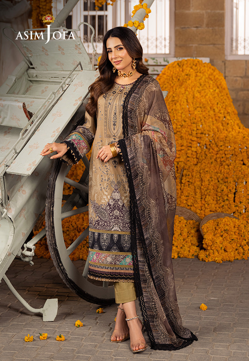 Asim Jofa Aira & Asra Pret Ajarp-16 Printed Lawn Stitched 3 Pcs