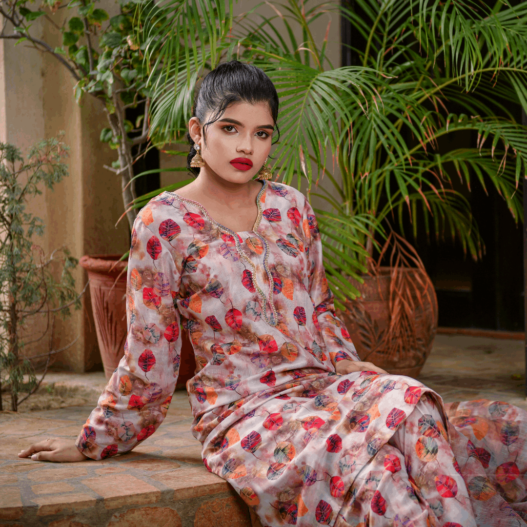 Florals & Printed By Hadar Official Stitched 3 Piece Lawn Collection-Liora - 3 PC printed