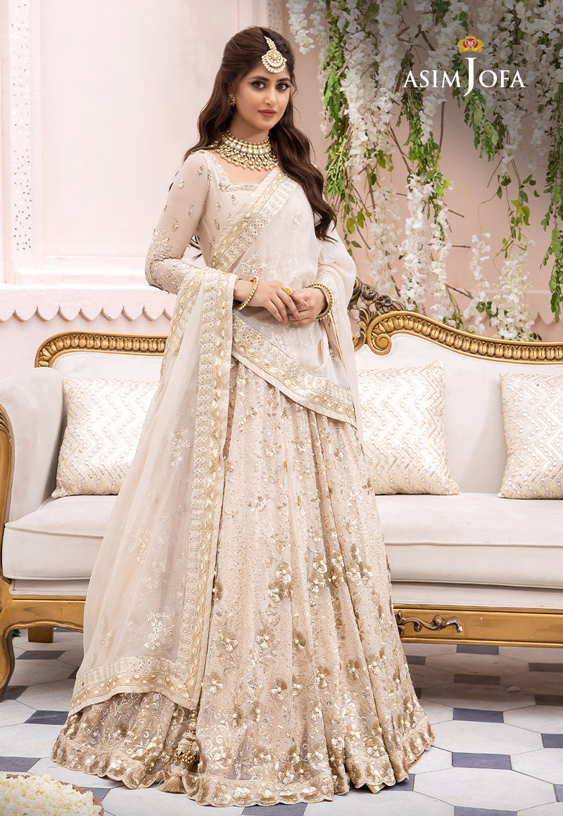 Asim Jofa Designers Limited Edition Ajccd-02 Embroidered Chiffon Stitched 3 Pcs