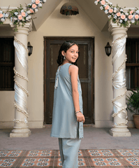 Kaanthaa Stitched 2 Piece Cotton Silk Formals Kids Suit-Bulbul Stitched (2-Piece)