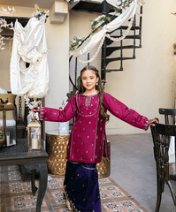 Kaanthaa Stitched 2 Piece Cotton Silk Formals Kids Suit-Hooram Stitched (2-Piece)