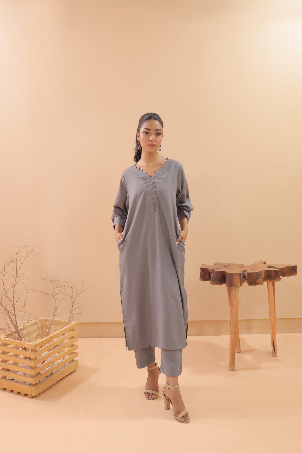 TNG Wania Co-Ord Set (Grey) Collection'2024