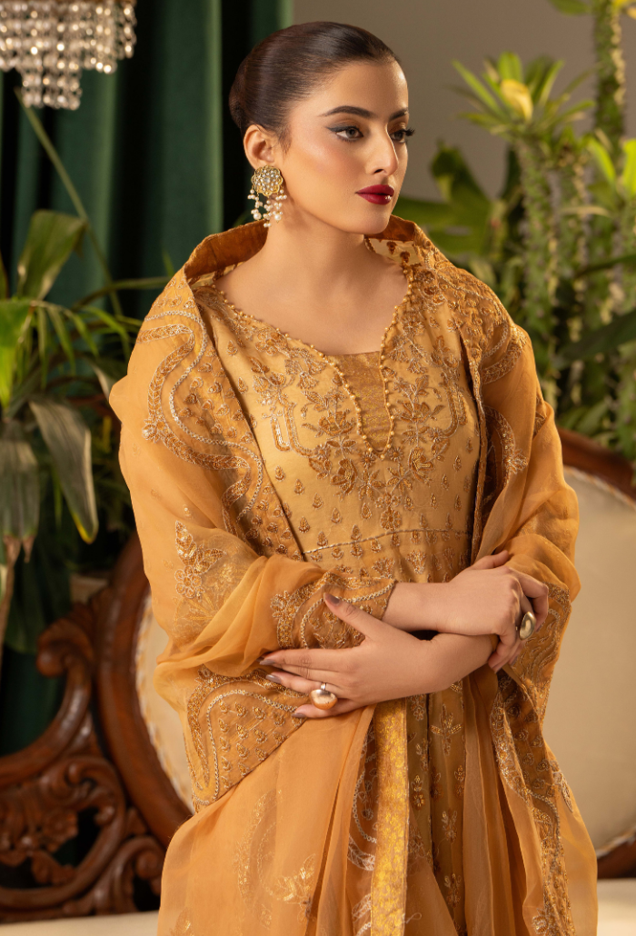 House Of Chiffon By Humdum Unstitched 3 Piece Luxury Formals Collection'2024-D05