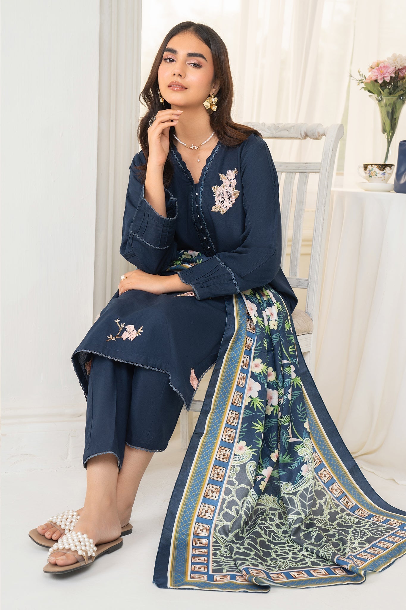 Winter Basics by Panache Apparel Stitched Collection-Navy Frost