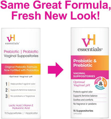 Vh Essentials - Vaginal Suppositories Pre - 1 Each - 15 Ct