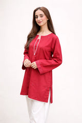 Urban Cut Stitched 2 Piece Cotton Embroidred Co- Ord Set with  Salwar