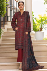 Sada Bahar Stitched 3 Piece Printed Khaddar Vol-01 Collection'2025-KD-PR-6241-Brown