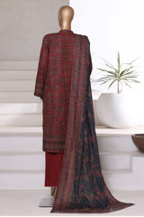 Sada Bahar Stitched 3 Piece Printed Khaddar Vol-01 Collection'2025-KD-PR-6241-Brown