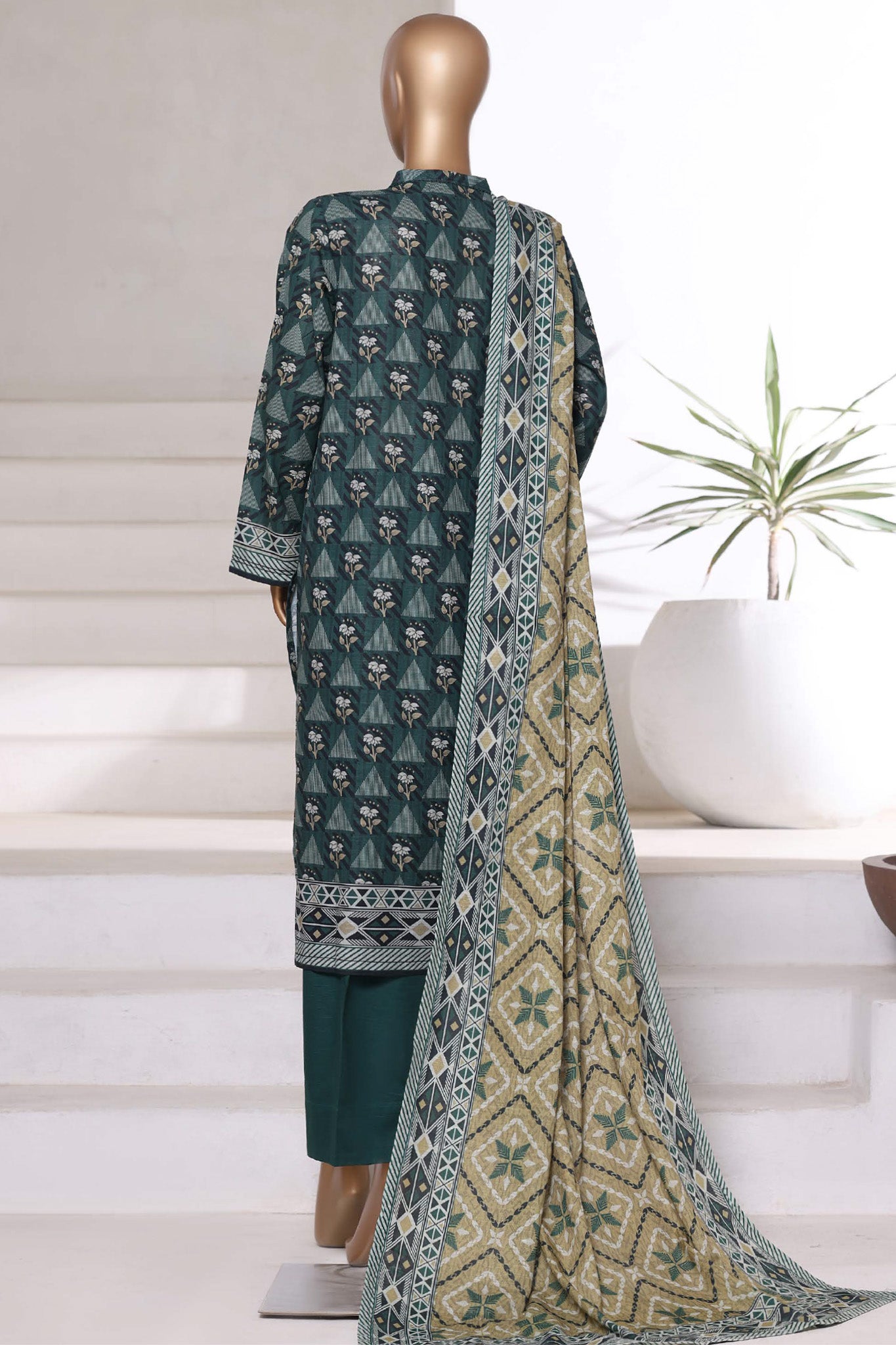 Sada Bahar Stitched 3 Piece Printed Khaddar Vol-01 Collection'2025-KD-PR-6251-Green