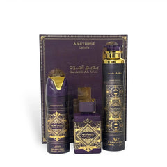 Lattafa-Badee Al Oud Amethyst Gift Set(A/F 300Ml+ Deo 200Ml+ 100Ml) Gift Set
