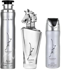 Lattafa-Maahir Legacy Gift Set(A/F 300Ml+ Deo 200Ml+ 100Ml) Gift Set