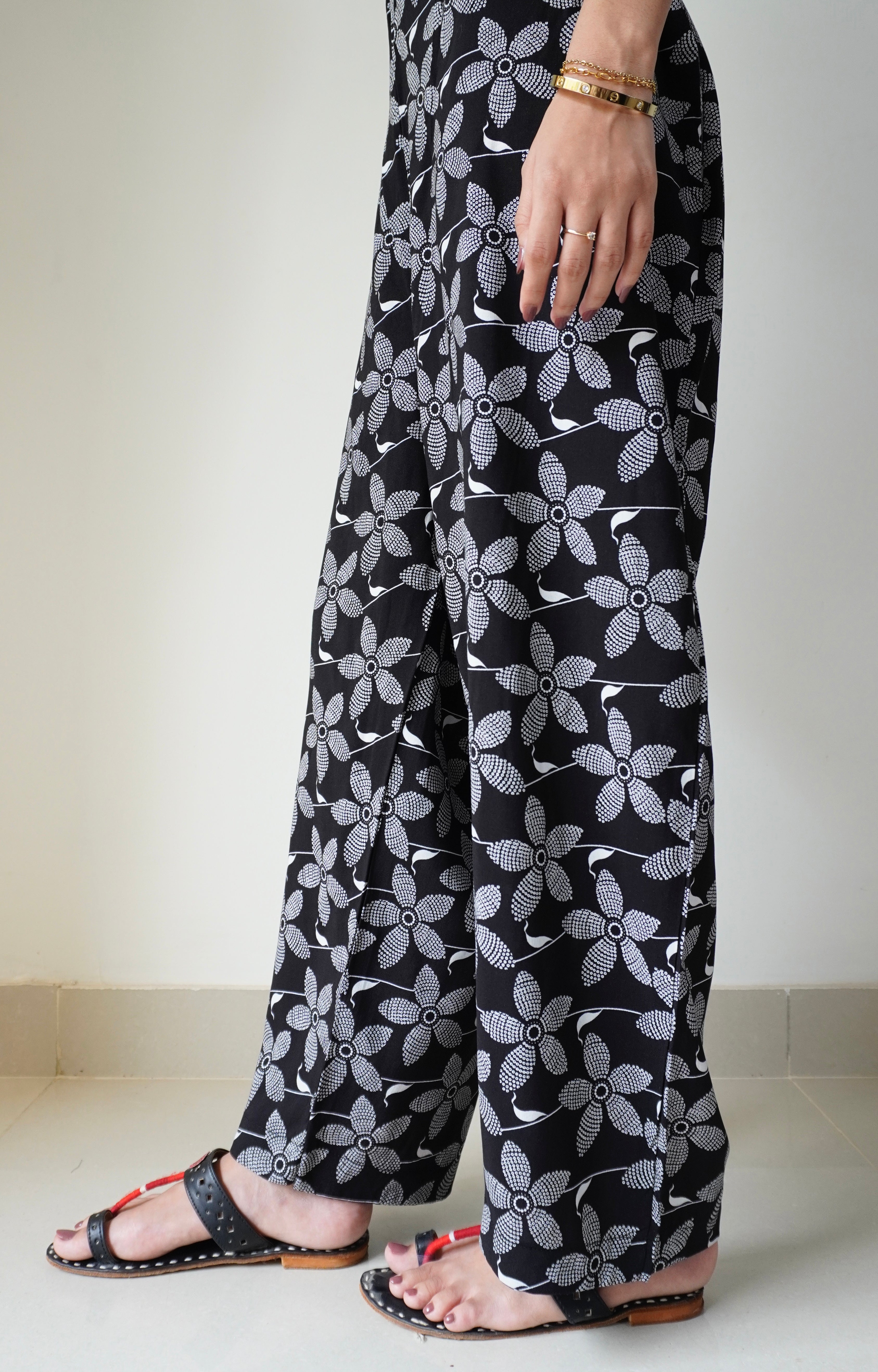 Deck Up Printed Pajamas D#1 - Black