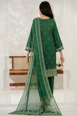 Aizal Stitched 3 Piece Printed Lawn Collection'2025-D-647-Green