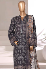 Sada Bahar Stitched 3 Piece Printed Khaddar Vol-02 Collection'2025-KD-PR-6556-Black