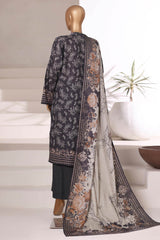 Sada Bahar Stitched 3 Piece Printed Khaddar Vol-02 Collection'2025-KD-PR-6556-Black