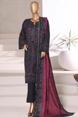 Sada Bahar Stitched 3 Piece Printed Khaddar Vol-02 Collection'2025-KD-PR-6560-Black