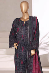Sada Bahar Stitched 3 Piece Printed Khaddar Vol-02 Collection'2025-KD-PR-6560-Black