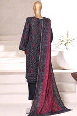 Sada Bahar Stitched 3 Piece Printed Khaddar Vol-02 Collection'2025-KD-PR-6560-Black