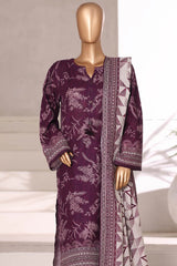 Sada Bahar Stitched 3 Piece Printed Khaddar Vol-02 Collection'2025-KD-PR-6562-Purple