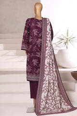 Sada Bahar Stitched 3 Piece Printed Khaddar Vol-02 Collection'2025-KD-PR-6562-Purple
