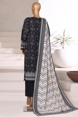 Sada Bahar Stitched 3 Piece Printed Khaddar Vol-02 Collection'2025-KD-PR-6566-Black