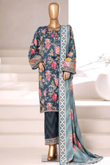 Malika By Sada Bahar Stitched 3 Piece Khaddar Vol-02 Collection'2025-MK-6568-Sea Green