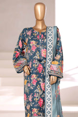 Malika By Sada Bahar Stitched 3 Piece Khaddar Vol-02 Collection'2025-MK-6568-Sea Green