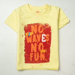 Kjunction Boys Half Sleeves-Printed T-Shirt (No)