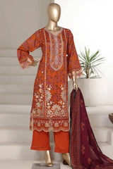 Sada Bahar Stitched 3 Piece Emb Signature Festive Vol-04 Suit-EMB-6616-RUST