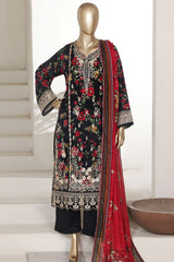 Sada Bahar Stitched 3 Piece Emb Signature Festive Vol-04 Suit-EMB-6618-BLACK