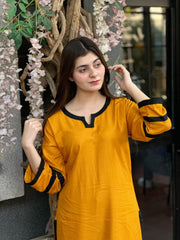 Zaib E Hoor MARIGOLD STICHED 3pcs