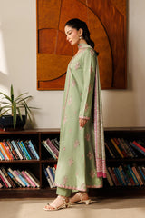 Mistfall By Panache Apparel Stitched 2-3 Piece Emb Cotton Ramadan Edit Suit-Vera