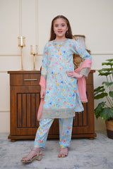 Seher o Eid By Shanzey Stitched 3 Piece Lawn Co Ords Suit-SHK-6804