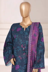 Sada Bahar Stitched 3 Piece Emb Khaddar Fall Collection'2025-EMB-6841-Navy Blue