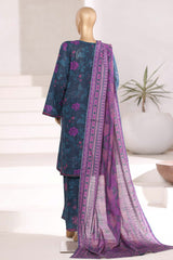 Sada Bahar Stitched 3 Piece Emb Khaddar Fall Collection'2025-EMB-6841-Navy Blue