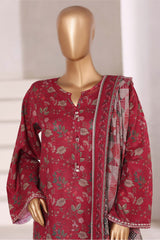 Sada Bahar Stitched 3 Piece Emb Khaddar Fall Collection'2025-EMB-6843-Maroon
