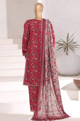 Sada Bahar Stitched 3 Piece Emb Khaddar Fall Collection'2025-EMB-6843-Maroon