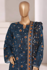 Sada Bahar Stitched 3 Piece Emb Khaddar Fall Collection'2025-EMB-6845-Blue