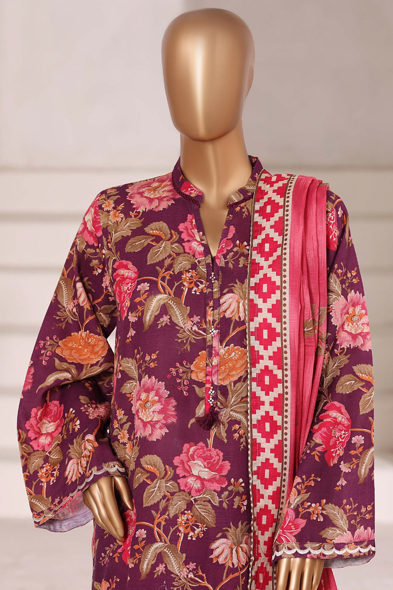 Sada Bahar Stitched 3 Piece Emb Khaddar Fall Collection'2025-EMB-6849-Purple