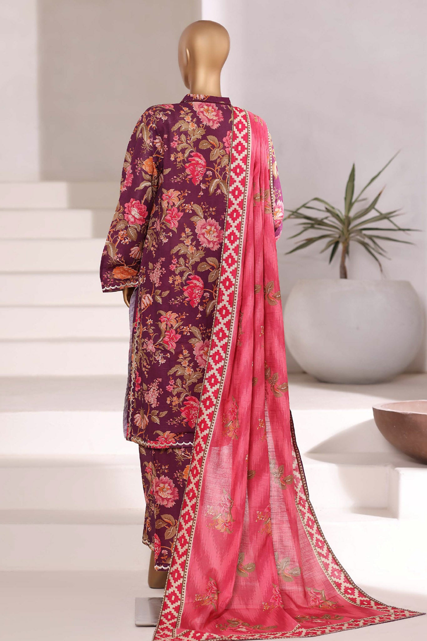 Sada Bahar Stitched 3 Piece Emb Khaddar Fall Collection'2025-EMB-6849-Purple